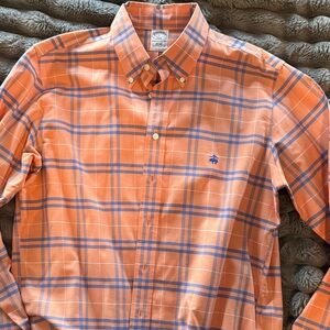 Brooks Brothers Orange Plaid Shirt